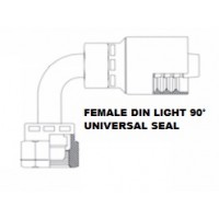 3/8 X 18MM Female 90° Swivel DIN (Light) 